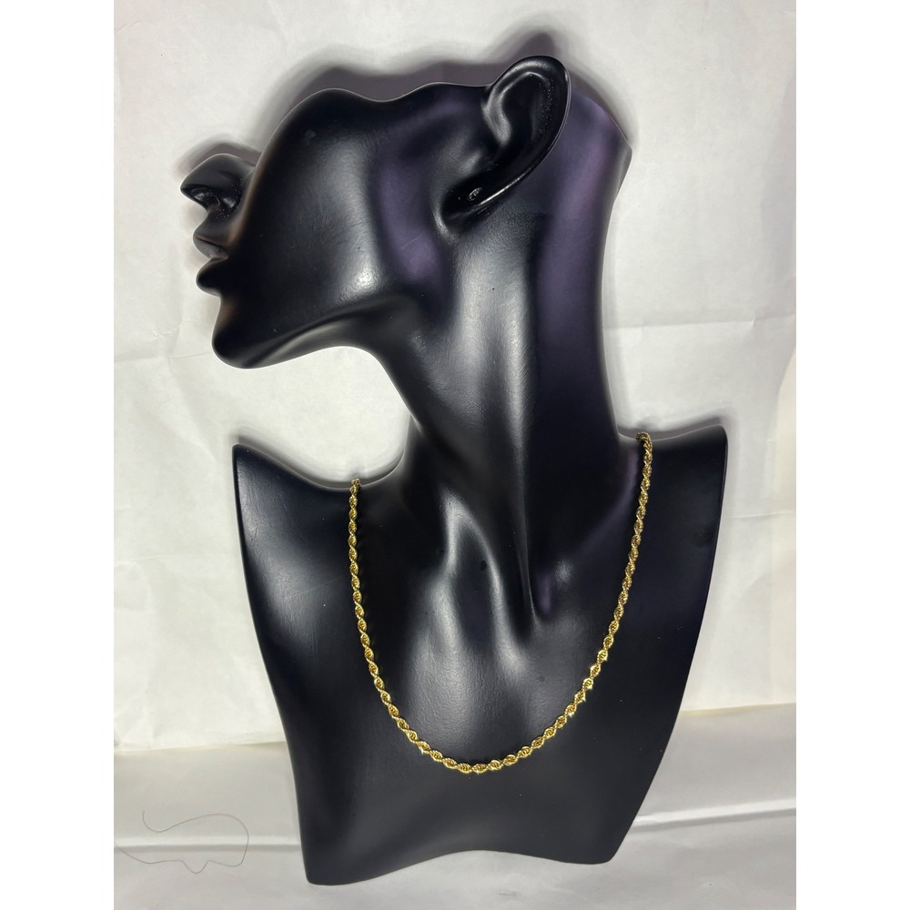 Monet Gold Tone Rope Chain Necklace  Twisted Link Jewelry